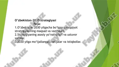 o‘zbekiston-2030 strategiyasi — PPTX