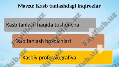 kasb tanlashdagi inqirozlar — PPTX