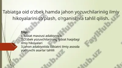 tabiat hikoyalari — PPTX