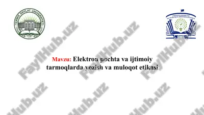 elektronpochta va ijtimoiy tarmoqlar — PPTX
