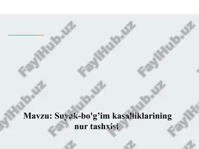 suyak-bo'g’im kasalliklarining nur tashxisi — PPTX