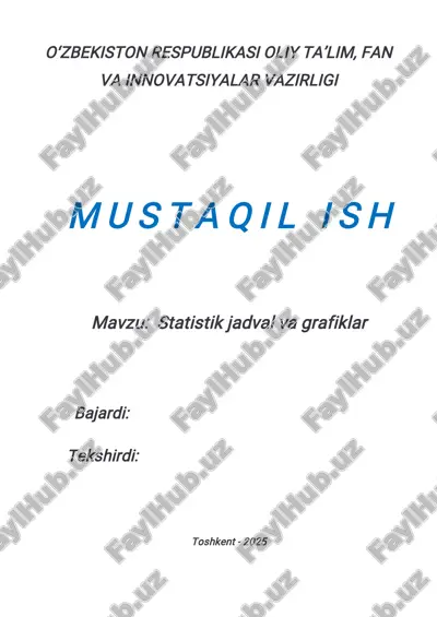 statistik jadval va grafiklar — PDF