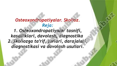osteoxondropatiyalar va skolioz — PPTX
