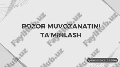 bozor muvozanati — PDF