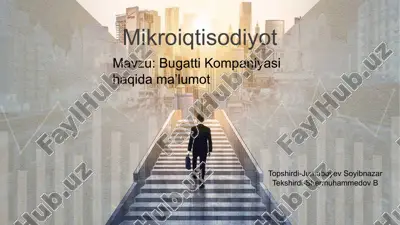 bugatti kompaniyasi haqida ma'lumot — PPTX