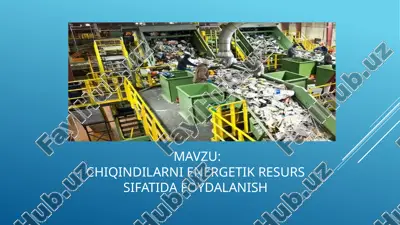 chiqindilarni energetik resurs sifatida foydalanish — PPTX