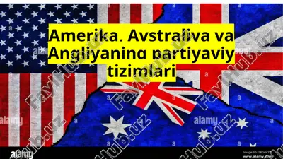 amerika, avstraliya va angliyaning partiyaviy tizimlari — PPTX