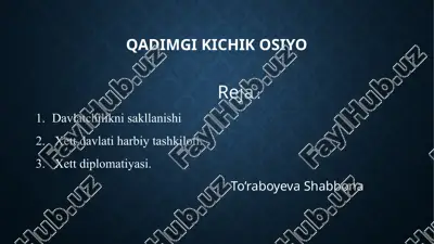 qadimgi kichik osiyo — PPTX