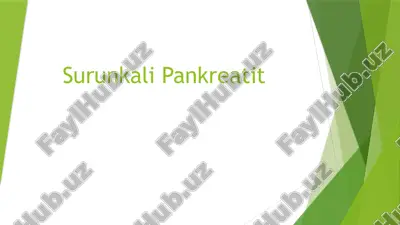 surunkali pankreatit — PPTX