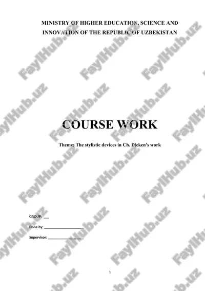 stylistic devices in ch. dicken's work — DOCX