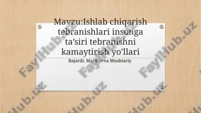tebranish yo'llari — PPTX