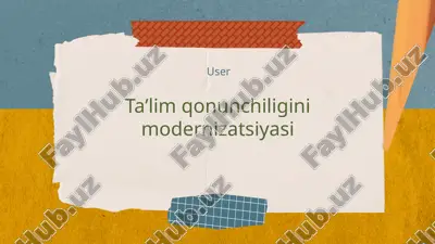 ta'lim qonunchiligini modernizatsiyasi — PPTX