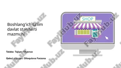 boshlang'ich ta'lim davlat standarti mazmuni — PPTX