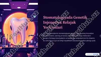 stomatologiyada genetik injeneriya: kelajak yechimlari — PDF