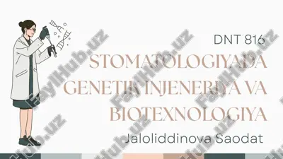 genetik injeneriya va biotexnologiya dnt 816 — PDF