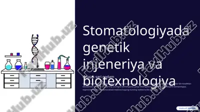 genetik injeneriya va biotexnologiya — PPTX