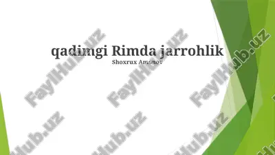 qadimgi rimda jarrohlik — PPTX