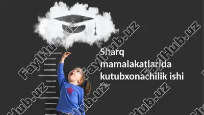 sharq mamalakatlarida kutubxonachilik ishi — PPTX