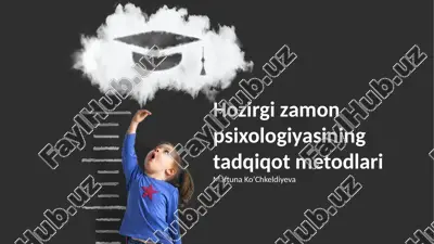 psixologiyada tadqiqot usullari — PPTX