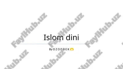 islom dini — PPTX