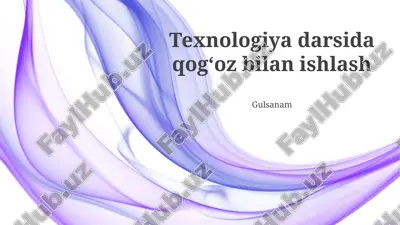 qog'oz bilan ishlash — PPTX