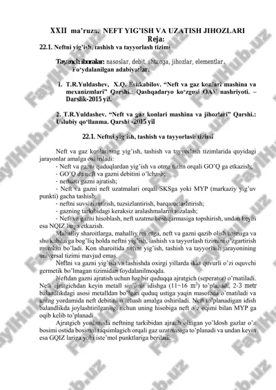 neft va gaz konlari mashina va mexanizmlari — PDF