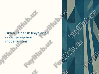 energiya oqimini modellashtirish — PPTX