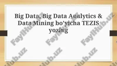 big data analytics & data miningbo’yichatezisyozing — PPTX
