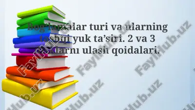 bog'lamalar turivaularning tashqiyukta'siri — PPTX