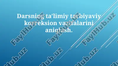 darsning ta'limiy maqsadlari — PPTX