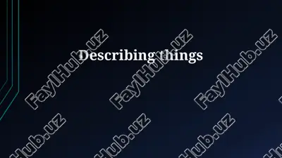 describing things — PPTX