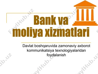 bank va moliya xizmatlari — PPT