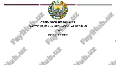 fermentlar — PPTX