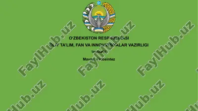 fotosintez — PPTX