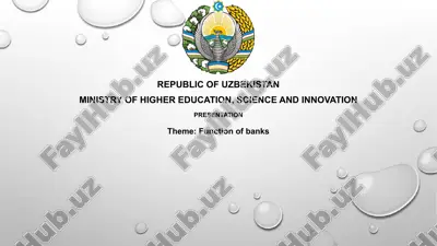 presentation on function of banks — PPTX