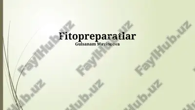 fitopreparatlar — PPTX