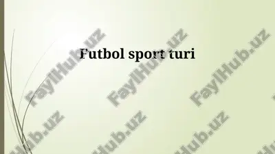 futbol sport turi — PPTX