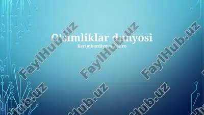 o'simliklar dunyosi — PPTX