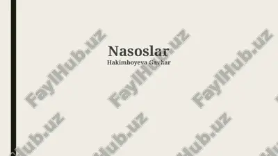 nasoslar — PPTX