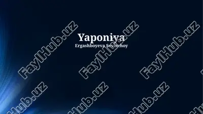 yaponiya tarixi va madaniyati — PPTX