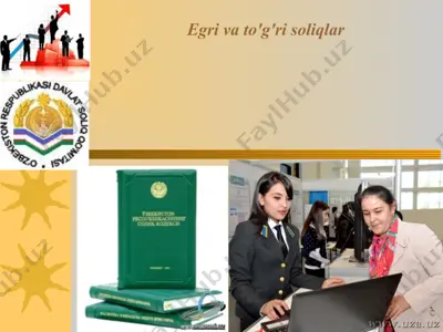 egri va to'g'ri soliqlar — PPT