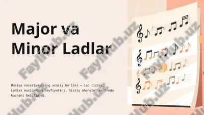 major va minor ladlar — PPTX