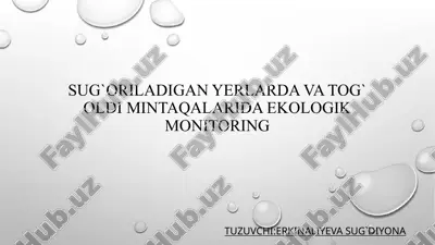 ekologik monitoring — PPTX