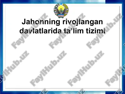 amerika qo’shma shtatlarida ta’lim tizimi — PPTX