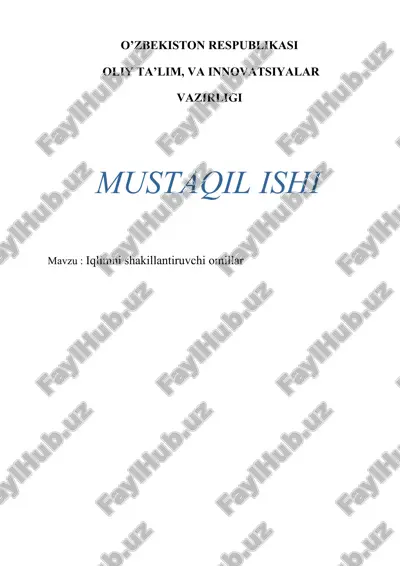 iqlimshunoslik — DOCX