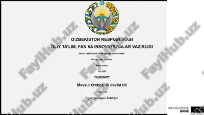 o'zbek tili davlat tili — PPTX