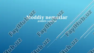 moddiy nematlar — PPTX