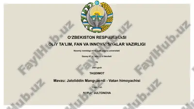 jaloliddin manguberdi - vatan himoyachisi — PPTX