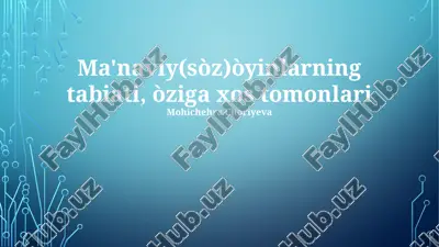 so'z o'yinlari — PPTX