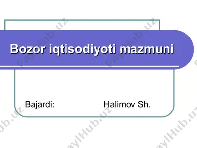 o’zbekiston iqtisodiyoti — PPT